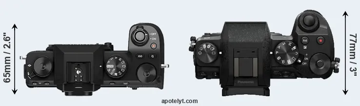 Compare X-S10 versus G7 top