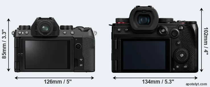 Comparison X-S10 or G9 II rear