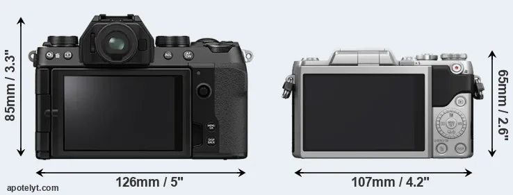 Comparison X-S10 or GF7 rear