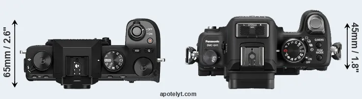 Compare X-S10 versus GH1 top