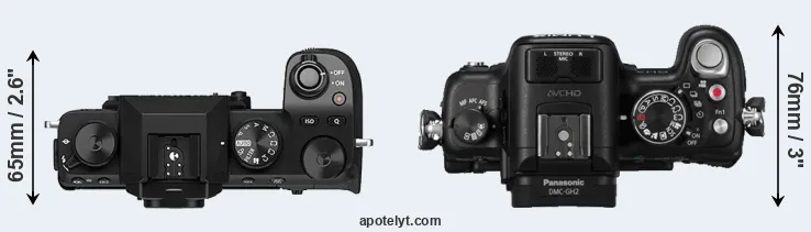 Compare X-S10 versus GH2 top