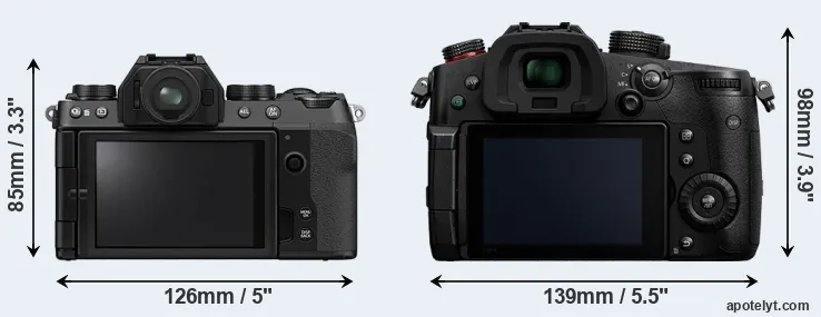 Comparison X-S10 or GH5 II rear