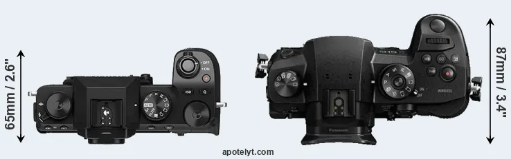 Compare X-S10 versus GH5 top