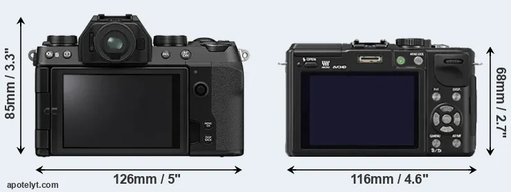 Comparison X-S10 or GX1 rear
