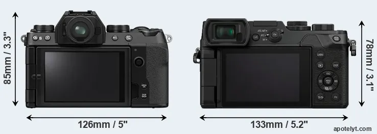 Comparison X-S10 or GX8 rear