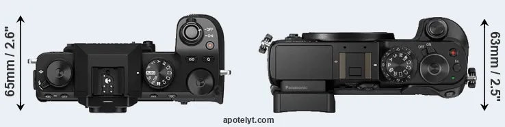 Compare X-S10 versus GX8 top
