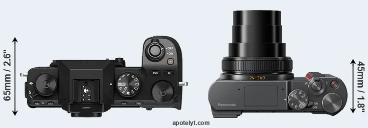 Compare X-S10 versus TZ200 top