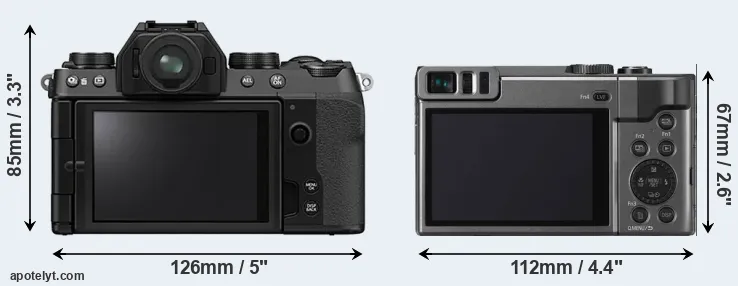 Comparison X-S10 or ZS70 rear