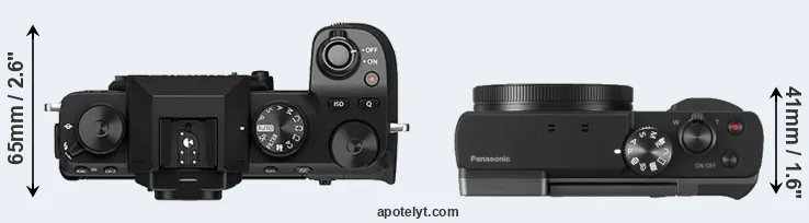 Compare X-S10 versus ZS70 top