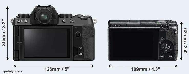 Comparison X-S10 or GR IIIx rear