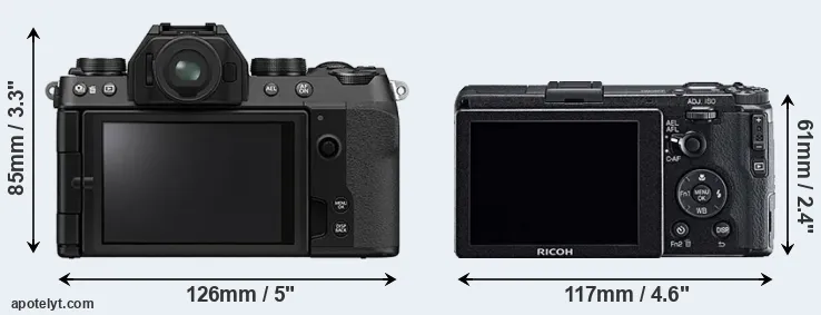 Comparison X-S10 or GR rear