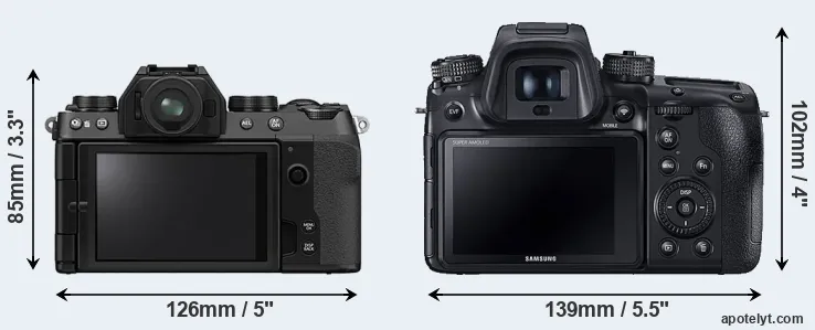 Comparison X-S10 or NX1 rear