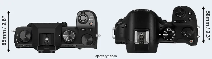 Compare X-S10 versus NX30 top