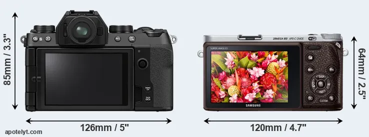 Comparison X-S10 or NX500 rear