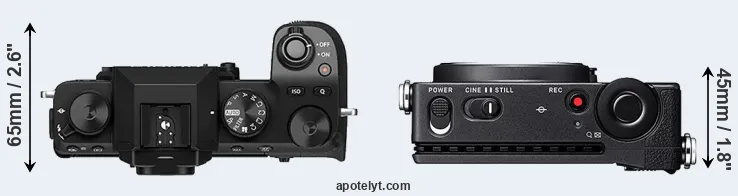 Compare X-S10 versus fp top