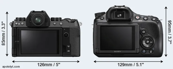 Comparison X-S10 or A58 rear