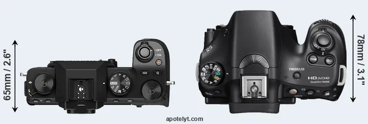 Compare X-S10 versus A58 top