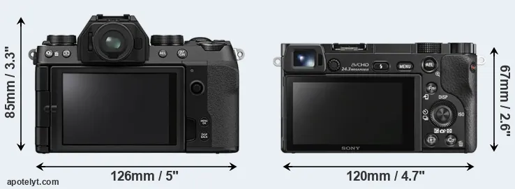 Comparison X-S10 or A6000 rear