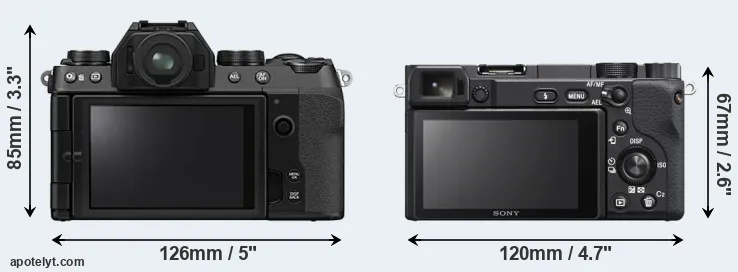 Comparison X-S10 or A6400 rear