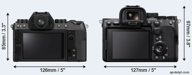 Comparison X-S10 or A7S III rear