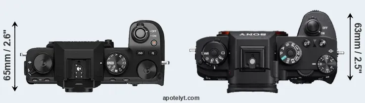 Compare X-S10 versus A9 top