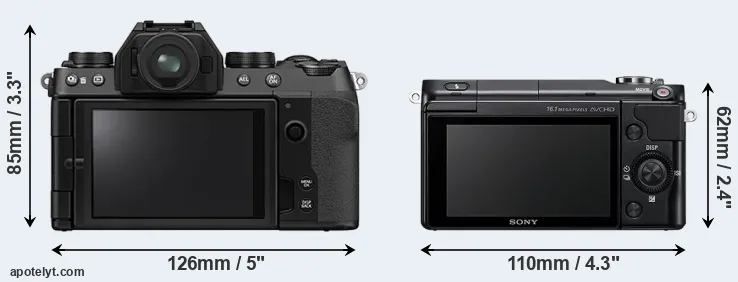 Comparison X-S10 or NEX-3N rear