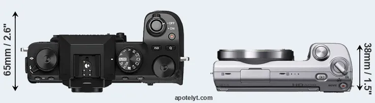 Compare X-S10 versus NEX-5 top