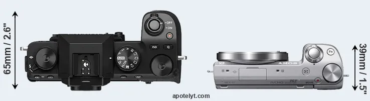 Compare X-S10 versus NEX-5T top