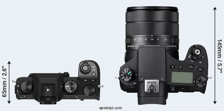 Compare X-S10 versus RX10 IV top