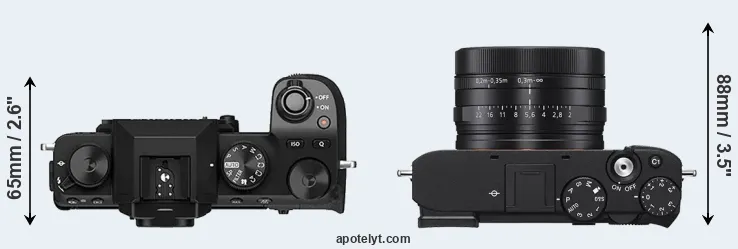 Compare X-S10 versus RX1R III top