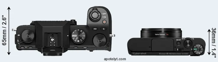 Compare X-S10 versus WX800 top