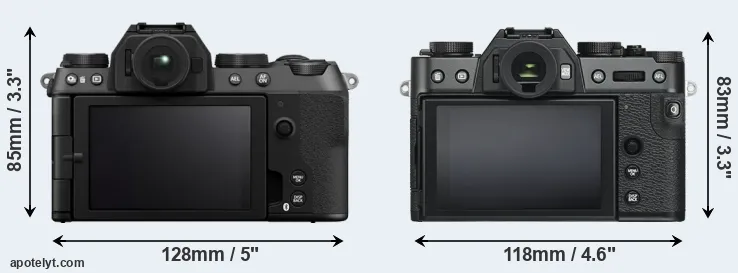 Comparison X-S20 or X-T30 rear