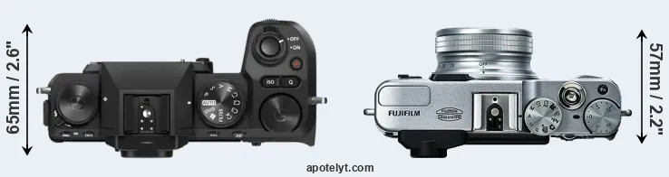 Compare X-S20 versus X20 top