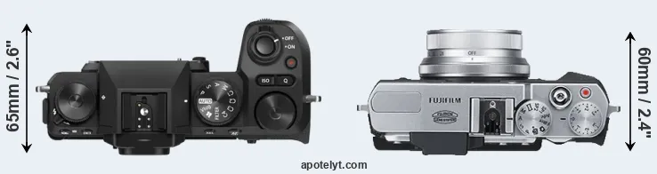 Compare X-S20 versus X30 top