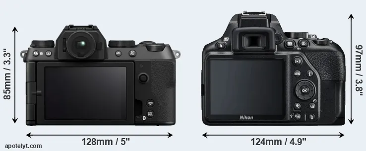 Comparison X-S20 or D3500 rear