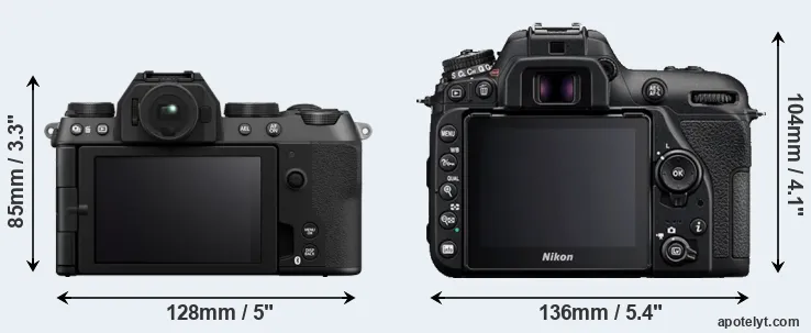 Comparison X-S20 or D7500 rear