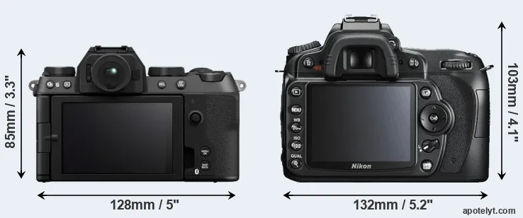Comparison X-S20 or D90 rear