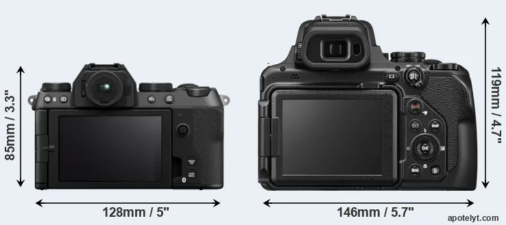Comparison X-S20 or P1100 rear