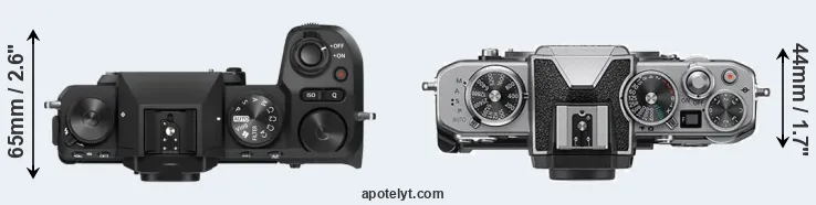 Compare X-S20 versus Z fc top