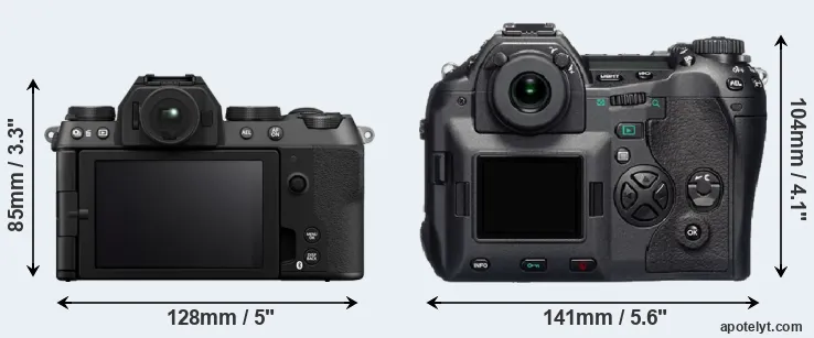 Comparison X-S20 or E-1 rear