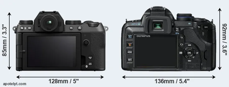 Comparison X-S20 or E-520 rear