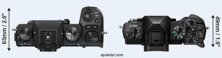 Compare X-S20 versus E-M10 IV top