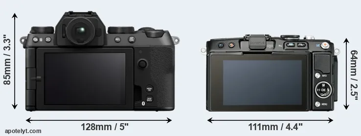 Comparison X-S20 or E-PL5 rear
