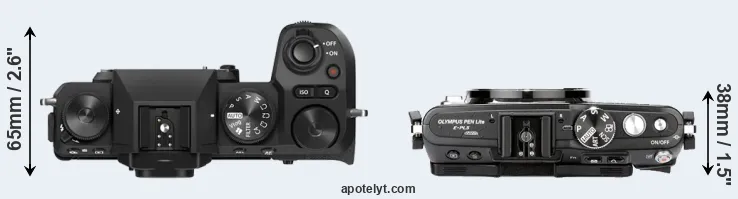 Compare X-S20 versus E-PL5 top