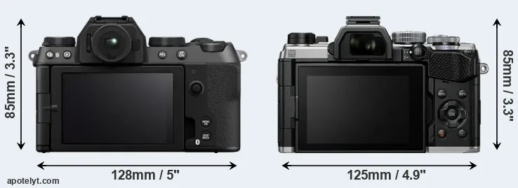 Comparison X-S20 or OM-5 rear