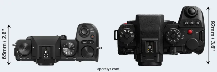 Compare X-S20 versus S1 II top