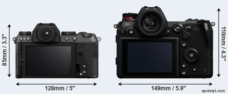Comparison X-S20 or S1R rear