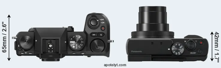Compare X-S20 versus ZS80 top
