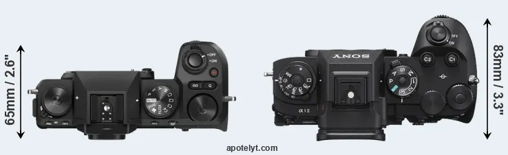 Compare X-S20 versus A1 II top