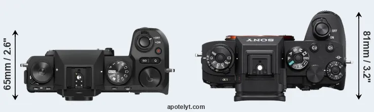 Compare X-S20 versus A1 top